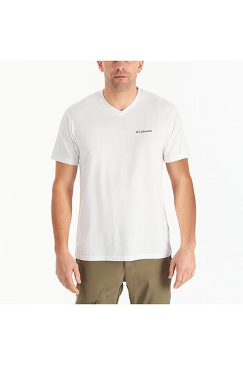 Columbia Cs0288 Csc m Basic Sm Logo Brushed V Neck Ss Tee Men's T-Shirt