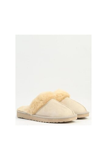 Pierre Cardin Cream Fur Women's House Slippers Pc-54392 Z