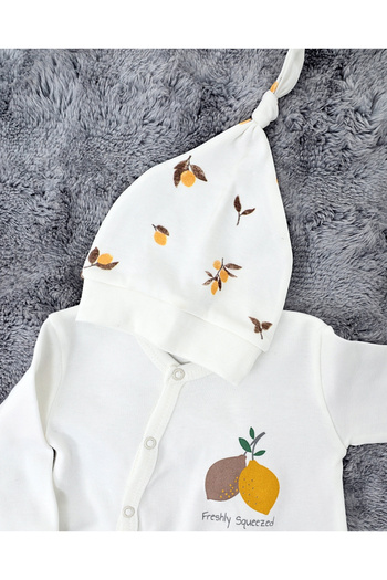 miracool Baby Girl Newborn Jumpsuit / Hat Gift / 100% Cotton / Snap Jumpsuit