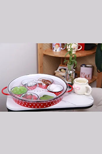 Generic Breakfast tray with lid and serving bowls