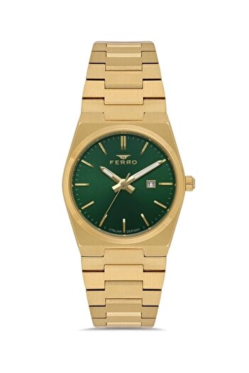 FERRO Yellow Steel Cord Women Wristwatch Fl21495A-B6 3 Atm Water Resistant 2 Years Warranty Gift Packed