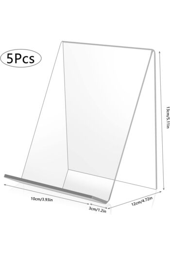 Generic 5 Pieces Acrylic Book Display Stand, Transparent For Books, Albums, And Pictures