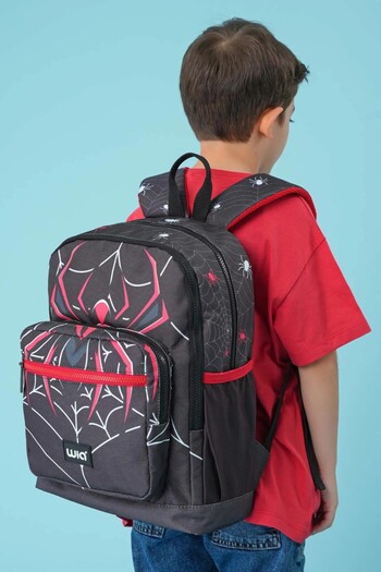 Wia Spiderman Themed Boy's 3-Piece School Bag Set Black