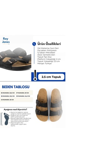Roy Jones BreezeStep Ergonomik İki Tokalı Erkek Yaz Terliği