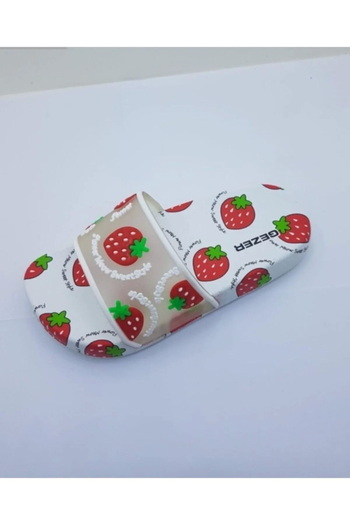 GEZER Κοριτσίστικες παντόφλες Byeaz Red Strawberry Daily