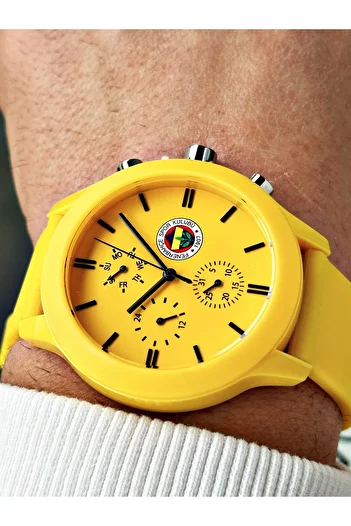 Quantum Functions Active Silicone Cord Original Licensed Fenerbahçe Fan Men's Wristwatch