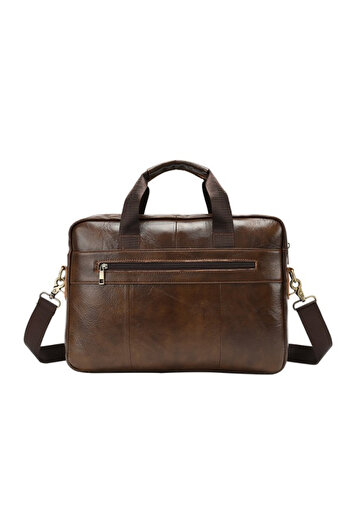 OEM Men's Briefcase, Teddy Gt1304, Genuine Leather, Light Brown