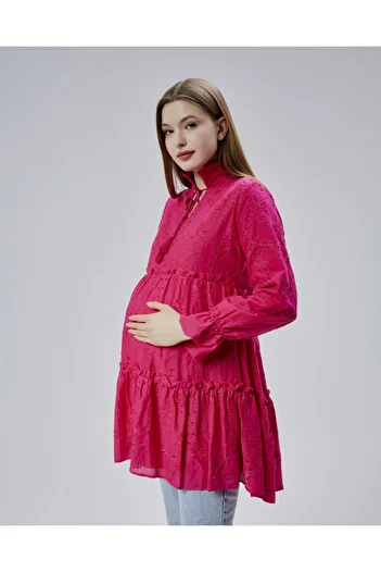 LİYACA Brode Lace Festo Tunic Maternity Tunic