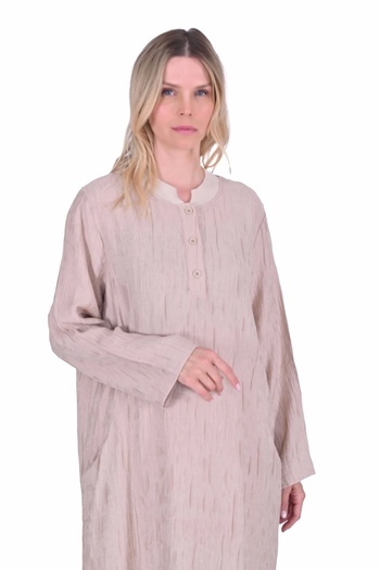 Invee Invee 7026 Modal Dress with Pockets - Beige