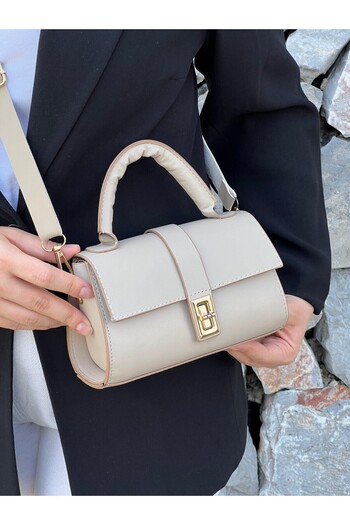 zetus Geantă de mână și de umăr pentru femei Nora Model Beige