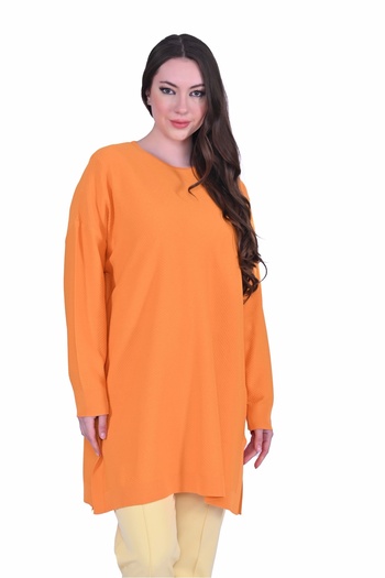 Invee Invee 7059 Orange Knitwear Tunic