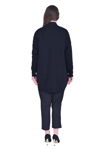 Invee Ζακέτα INVEE 7070 Wool Blended Knitwear - Μαύρο