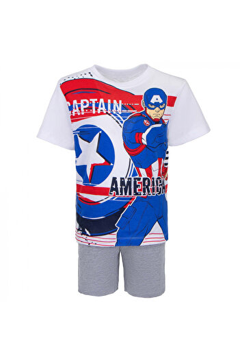 AVENGERS Boys' short pajamas, Avengers, White/Grey, 4 years