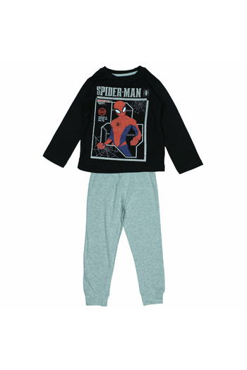 SPIDERMAN Spiderman long pajamas, model 1208, Black/Grey, 134 cm, 9 years