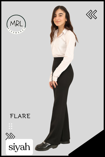 missmaral Flared Leggings with Flared Leggings Pants, High Waist Lycra and Diving Fabric Blue Flare 4040