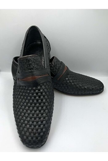 moda ayakkabım Moda Ayakkabı 5418 İçi Dışı Hakiki Deri Kösele Taban Erkek Ayakkabı
