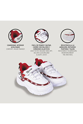 Minnie Mouse Minnie Mouse light-up sneakers, White model 2300004997, Size 31 EU