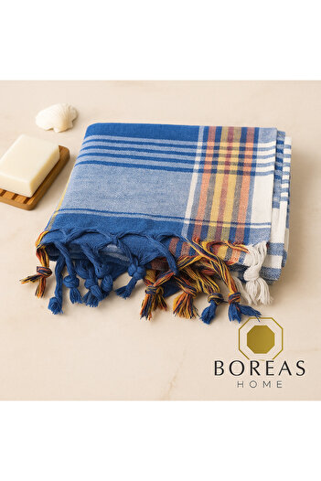 Boreas Home Peshtemal Baie Turceasca Albastra Clasic 80x170 cm - Utilizare Piscina, Plaja si Baie