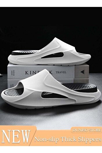 Generic DUNISO Slipper for Men Thick Sole Non-Slip Bath Slippers