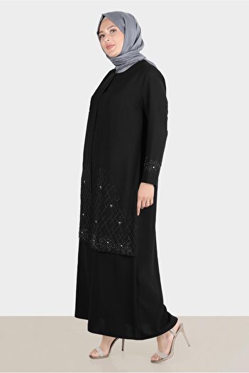 Alvina STONE EMBROIDERED CREPE DRESS 20224
