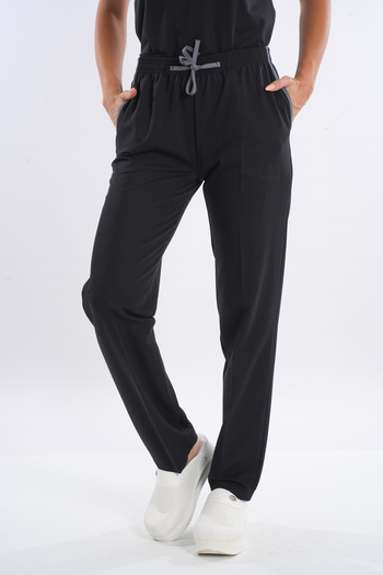 Nur Medikal Giyim Pantaloni unisex negri pentru asistentă medicală chirurgică spital cu fundul unic din lycra