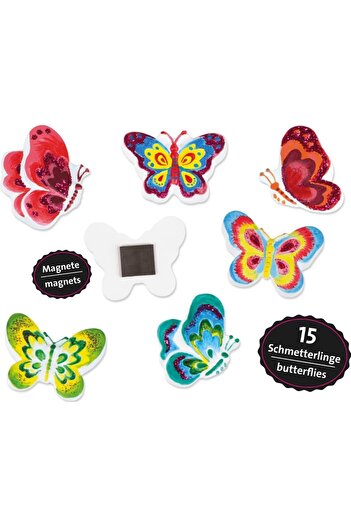 LENA Creative plaster casting set - Shiny Butterflies, with molds, plaster, glitter and accessories, +8 years
