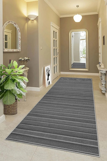 df home Geometric Scandinavian Printed Dustproof Living Room Carpet - Washable Non-Slip Base 8121-