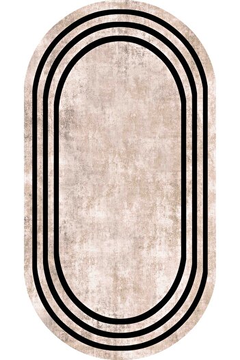 df home Patterned Digital Printed Cut Kitchen Carpet - Washable Non-Slip Base, Thin Living Room Children's Carpet 8052