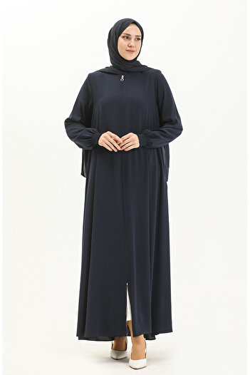 sefamerve Navy Blue Ferace 5049-02 - Elastic Arm