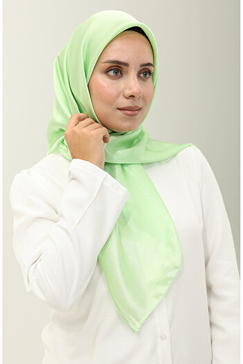 sefamerve 2025-01 Pistachio Green Evening Dress Jan Jan Scarf