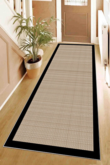 Hülya Home Yolluk Geometrik İskandinav Eskitmeli Dijital Baskı Yıkanabilir Kaymaz Taban 8167YollukHULYA