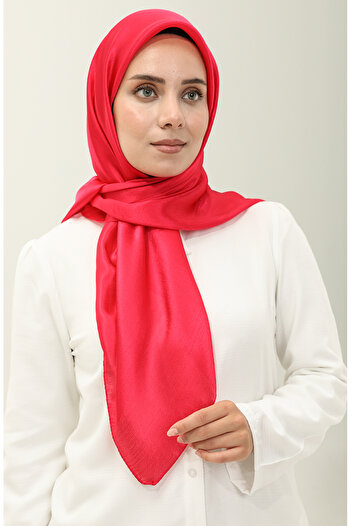sefamerve 2025-22 Dark Fuchsia Evening Dress Jan Jan Scarf