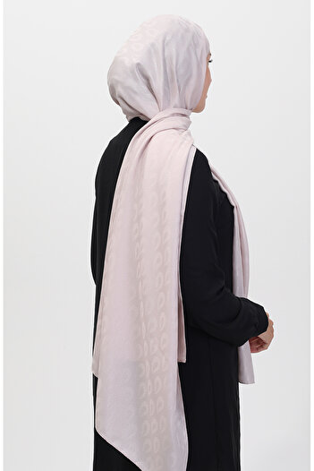 sefamerve Madame Mary Damla Jacquard Shawl 19085-20 Light Powder