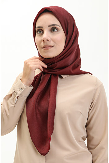 sefamerve Claret Red Crystal Scarf 1098-07