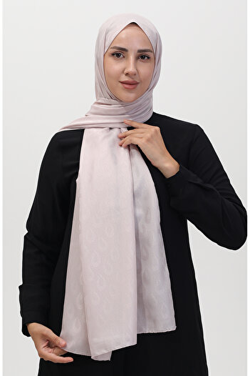 sefamerve Madame Mary Damla Jacquard Shawl 19085-20 Light Powder