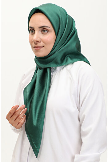 sefamerve Emerald Green Plain Scarf - 1266-41