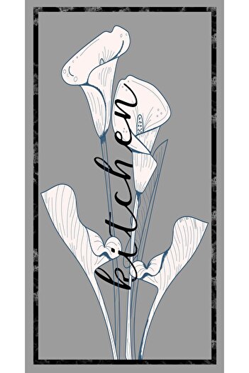df home Patterned Digital Printed - Washable Non-Slip Based Thin Living Room Children's Rug 8011