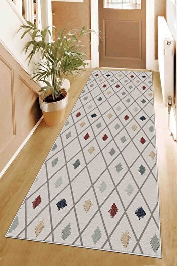 df home 8105 Model Digital Printed Non-Slip Based Cutting Mat - Hall Entrance Carpet