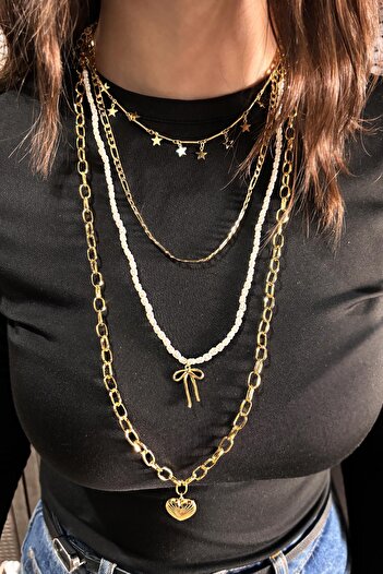 New Obsessions Stars of Love Multiple Necklace Set