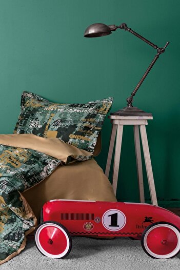 İssimo Home Rocky 210 Tc (83 Thread) Digital Cotton Satin Single Duvet Cover Set