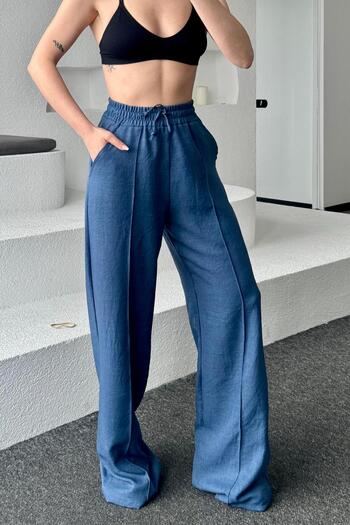 floral fashıon Sofia Linen Palazzo Pants Long Leg Tiril Tiril Flowy