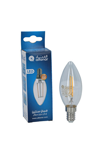 Alfanar 2.5W Dimmable Clear Filament Energy-Saving Flicker-Free LED Bulb