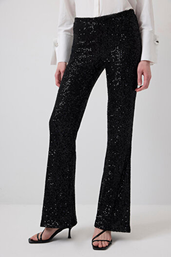 Touché Privé Sequined Wide Leg Pants