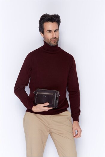 Aka Leather Brown Hand and Shoulder Bag 364 4