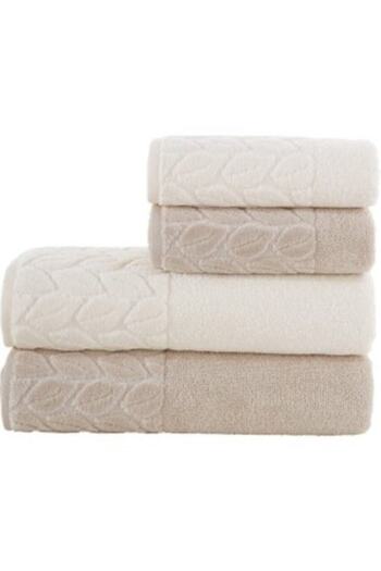 Nurpak Hazal Bath Towel Set Brown-cream
