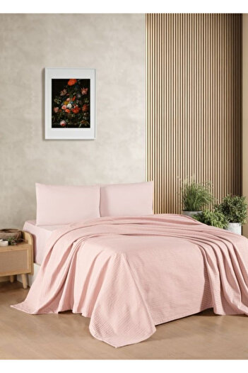 Kristal By Taç Crystal Cotton Double Pique Set Cotton Fitted Sheet (+30Cm Depth)