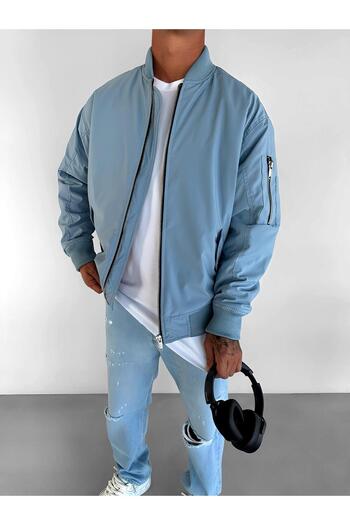 ablukaonline Ανδρικό μπουφάν Blue Basic Bomber