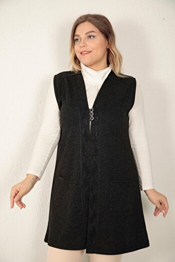 TRENDSE ECRİN KUMAŞ CHIC WINTER VEST MOTHER VEST