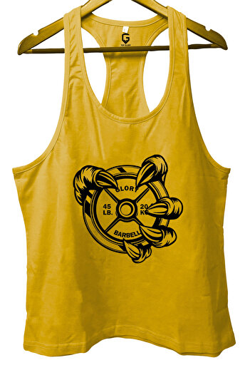 TOP GLORY Claw Yellow Gym Fitness Tank Top Sports Athlete