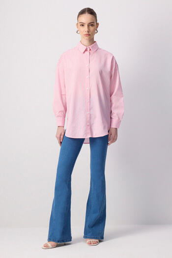 Touché Privé Πουκάμισο με ρίγες Oversize